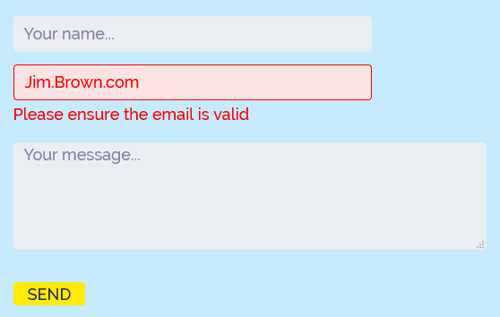 Checking to make sure email addresses that visitors have entered are valid